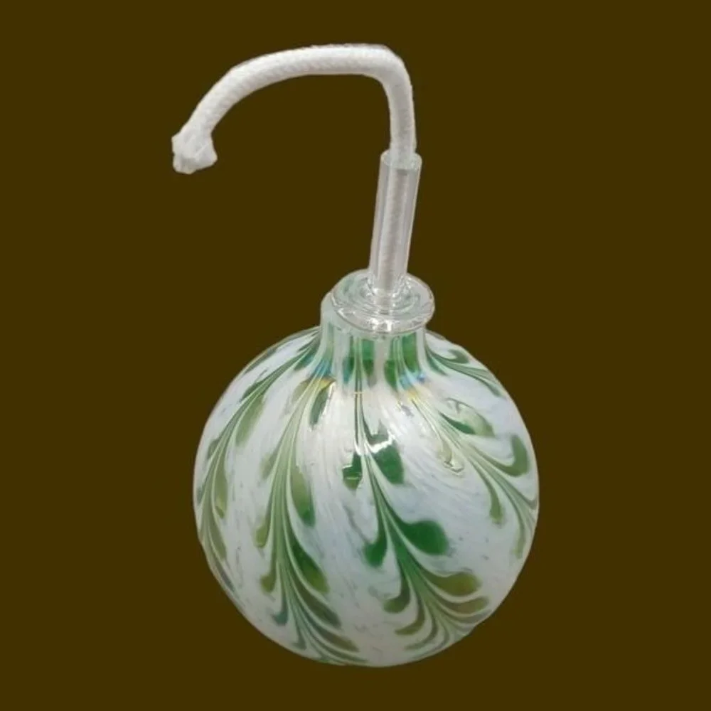 Traditions glass oil lamp hand blown glass